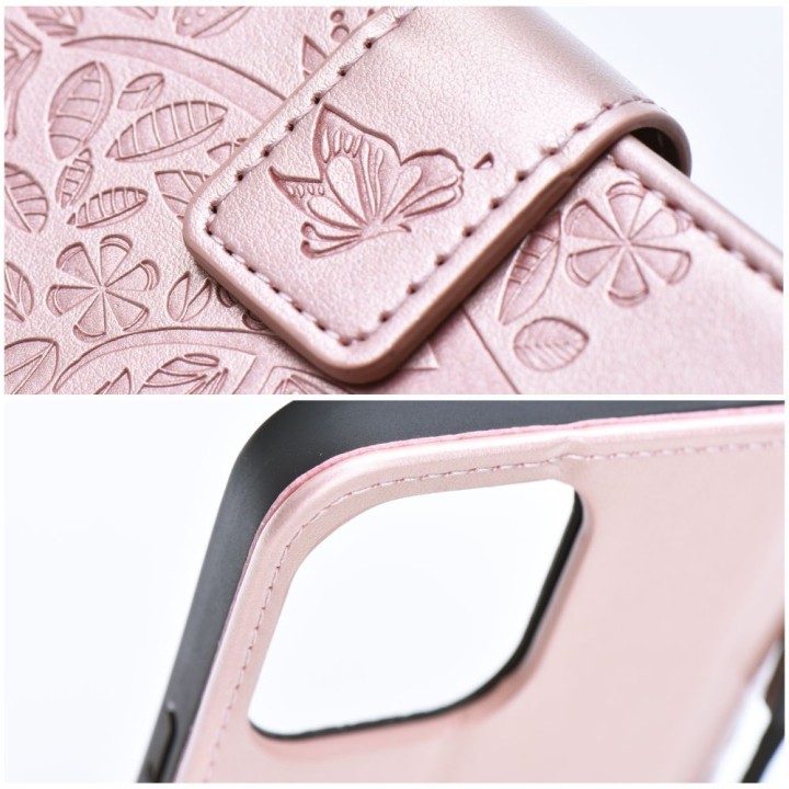 Flip case for Samsung A35 5G Mezzo Book tree rose gold