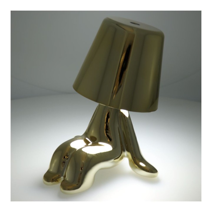 Night lamp GOLD MAN Art Deco sitting (pattern 6) MLTL
