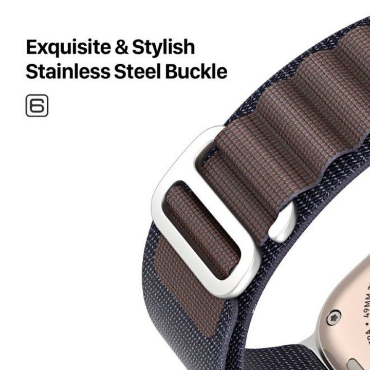 DUX DUCIS pasek GS nylonowy do Apple Watch 42 / 44 / 45 / 49 mm indigo