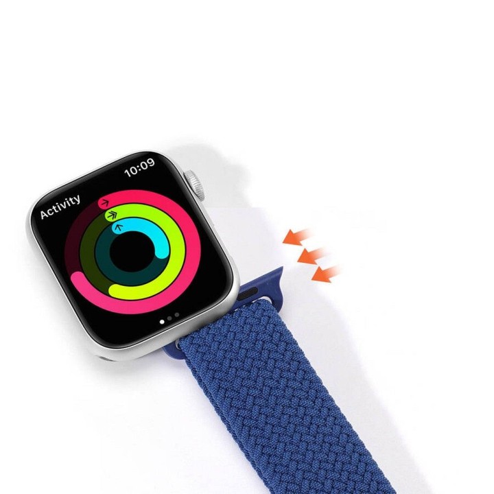 DUX DUCIS pasek MIXTURE PRO pleciony do Apple Watch 42 / 44 / 45 / 49 mm niebieski