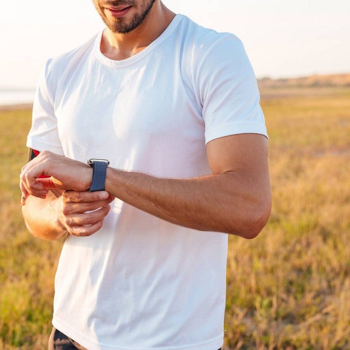 DUX DUCIS ремешок MIXTURE PRO плетеный для Apple Watch 42 / 44 / 45 / 49 mm синий