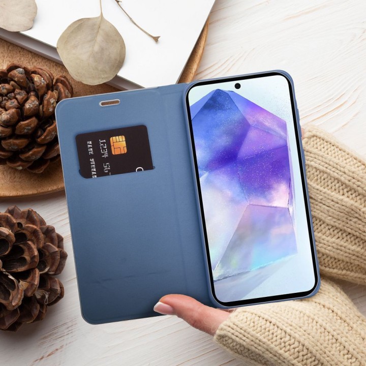 Flip case for Samsung A10 Luna Book Carbon blue