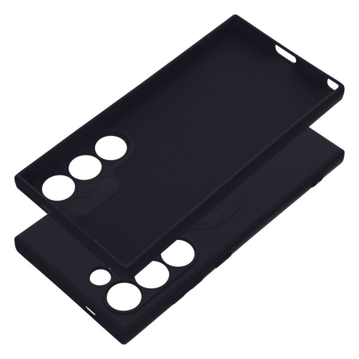 Case for Samsung S24 ULTRA Silicone Mag Cover MagSafe compatible (camera protection) black