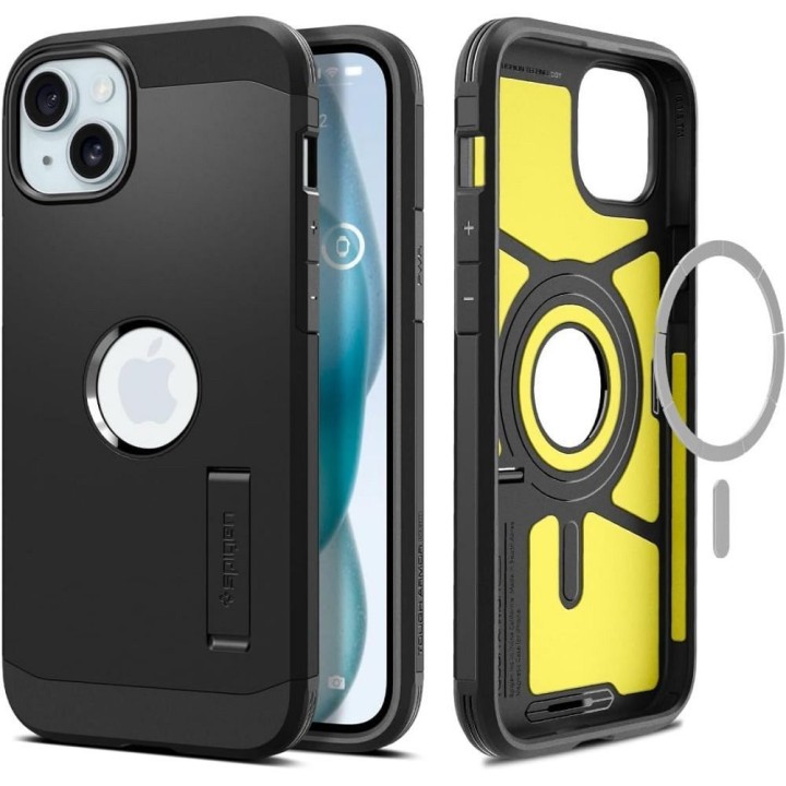 SPIGEN futerał TOUGH ARMOR MAG kompatybilny z MagSafe do IPHONE 15 black