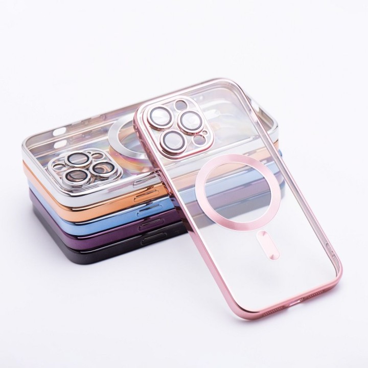 Case for Samsung S24 Electro Mag Cover MagSafe compatible gold pink