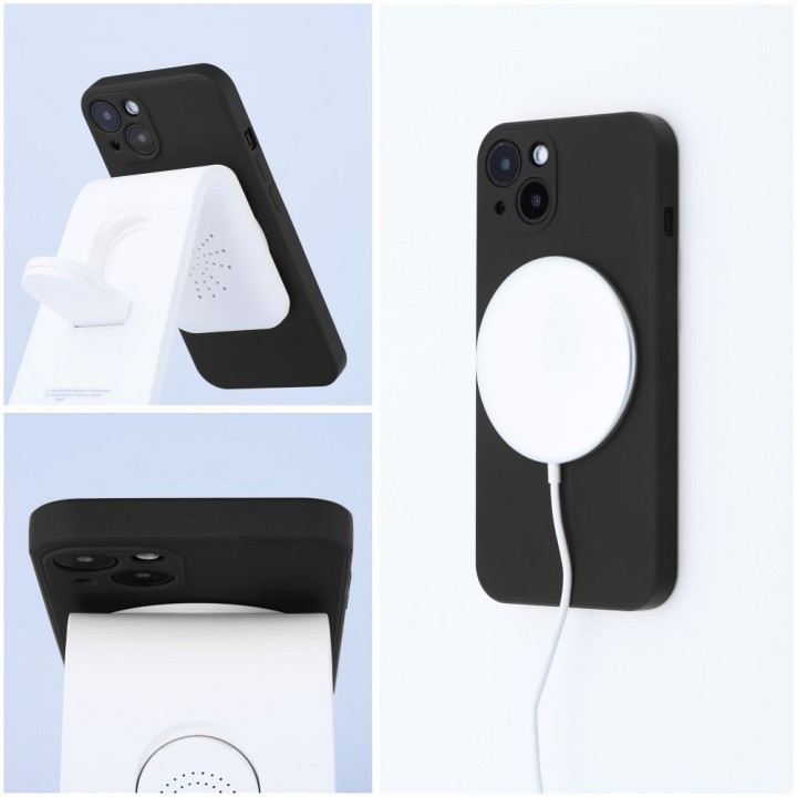 Чехол для Samsung S24 ULTRA Silicone Mag Cover совместимый с MagSafe (camera protection) черный