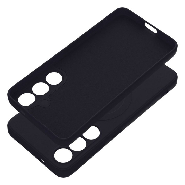 Чохол для Samsung S24 Silicone Mag Cover сумісний з MagSafe (camera protection) чорний