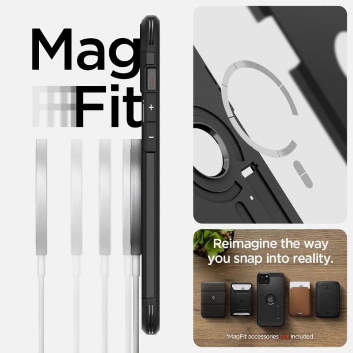 SPIGEN чехол TOUGH ARMOR MAG совместимый с MagSafe для IPHONE 15 черный