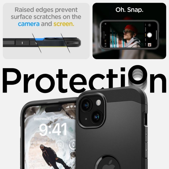 SPIGEN case TOUGH ARMOR MAG compatible with MagSafe for IPHONE 15 black