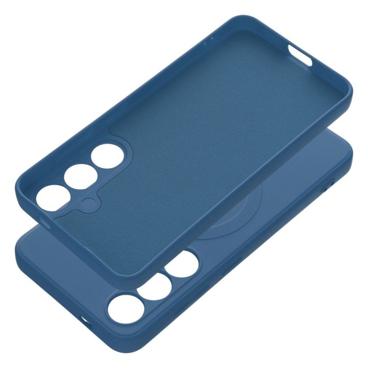 Case for Samsung S24 Silicone Mag Cover MagSafe compatible (camera protection) blue