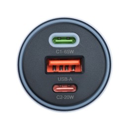 Car charger Forcell F-Energy Alu 2 x USB C + USB A QC4.0 PD SFC2.0 3A 85W grey