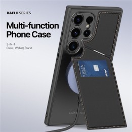 DUX DUCIS case RAFI II MAG with stand compatible with MagSafe for SAMSUNG S24 Ultra black