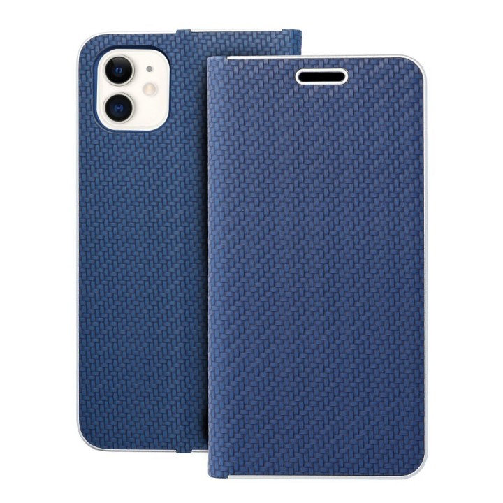 Flip case for iPhone 11 Luna Book Carbon blue