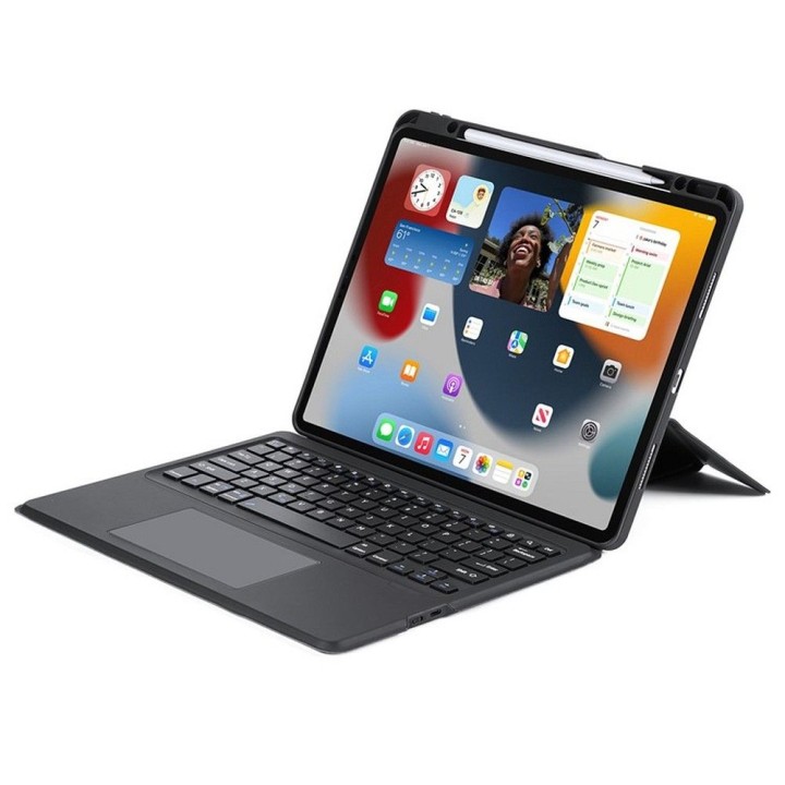 DUX DUCIS case DK foldable with keyboard wireless for iPad Air 13 (2024)/Pro 12.9 (2020/2021/2022) black
