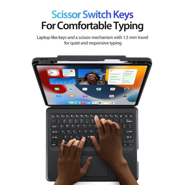 DUX DUCIS etui DK składane z klawiaturą bezprzewodową do iPad Air 13 (2024)/Pro 12.9 (2020/2021/2022) czarne