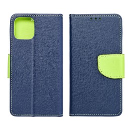 Flip case for Xiaomi Redmi NOTE 13 PRO 5G Fancy Book navy blue-lime