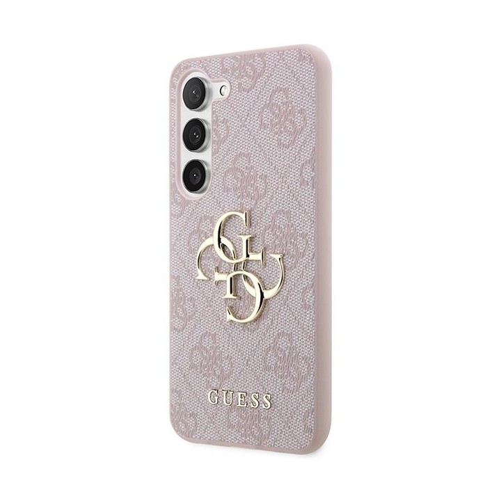 GUESS case for SAMSUNG S24 GUHCS24S4GMGPI (Leather 4G Metal Logo) pink