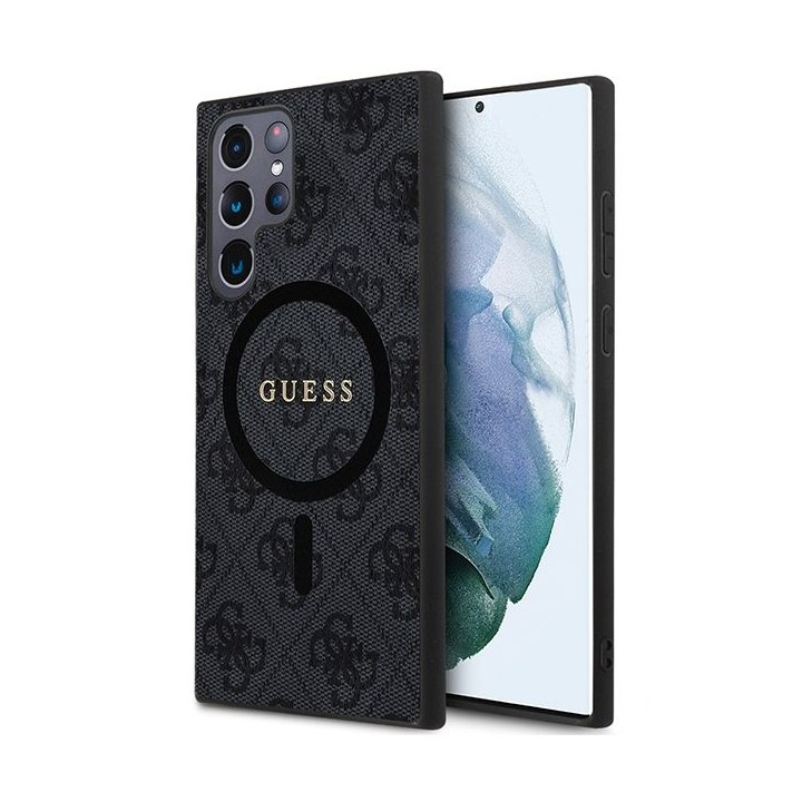 GUESS futerał do SAMSUNG S24 Ultra kompatybilny z MagSafe GUHMS24LG4GFRK (4G Ring classic logo) czarny
