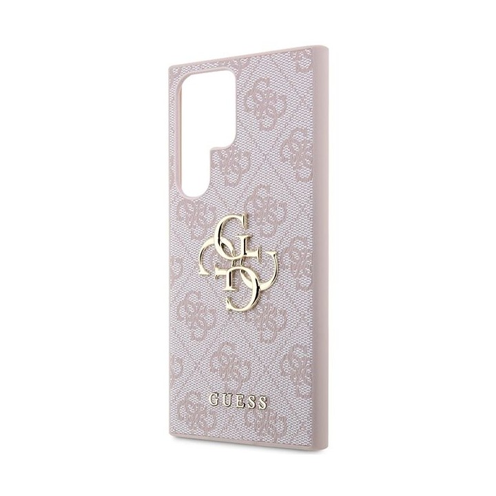 GUESS futerał do SAMSUNG S24 Ultra GUHCS24L4GMGPI (Leather 4G Metal Logo) różowy