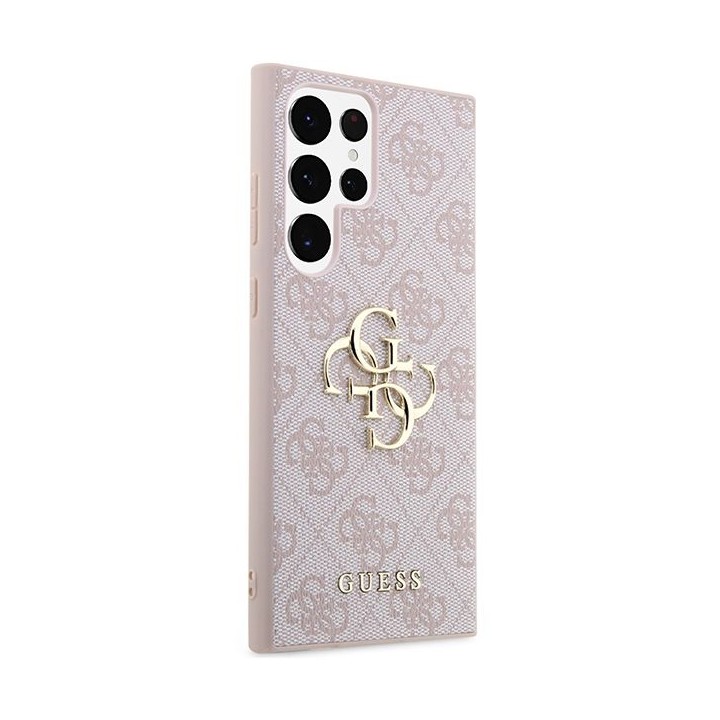 GUESS futerał do SAMSUNG S24 Ultra GUHCS24L4GMGPI (Leather 4G Metal Logo) różowy
