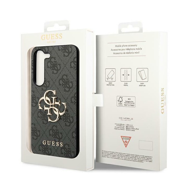 GUESS futerał do SAMSUNG S24 Plus GUHCS24M4GMGGR (Leather 4G Metal Logo) czarny