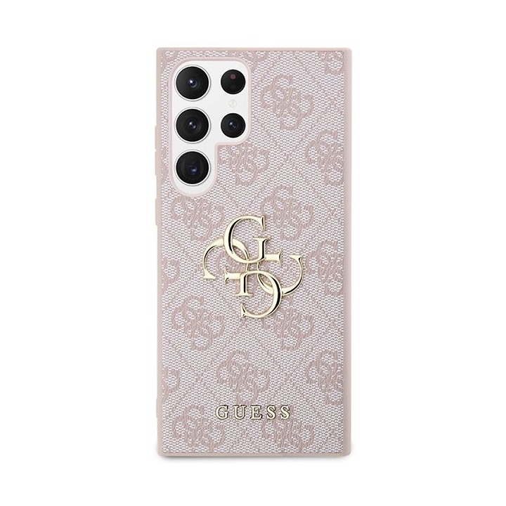 GUESS чохол для SAMSUNG S24 Ultra GUHCS24L4GMGPI (Leather 4G Metal Logo) рожевий