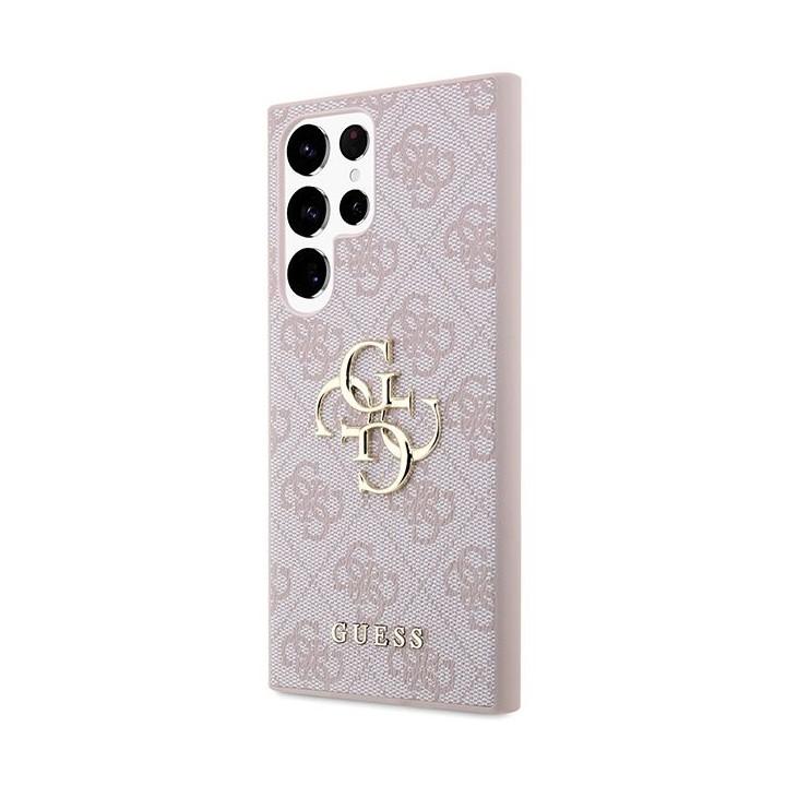 GUESS чохол для SAMSUNG S24 Ultra GUHCS24L4GMGPI (Leather 4G Metal Logo) рожевий
