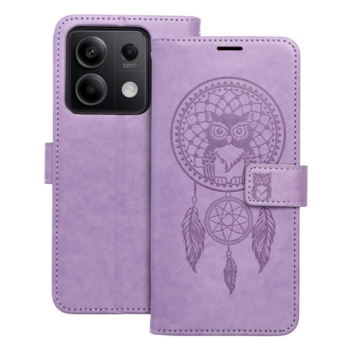 Etui z klapką na Xiaomi Redmi NOTE 13 5G Mezzo Book łapacz snów fioletowe