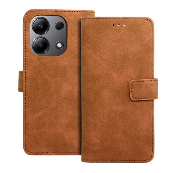 Etui z klapką na Xiaomi Redmi NOTE 13 4G Tender Book brązowe
