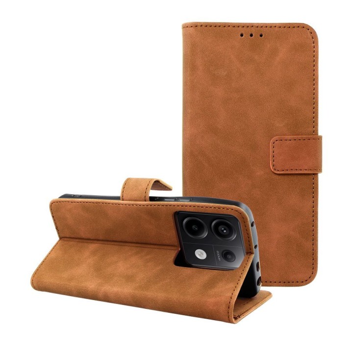 Etui z klapką na Xiaomi Redmi NOTE 13 PRO 5G Tender Book brązowe