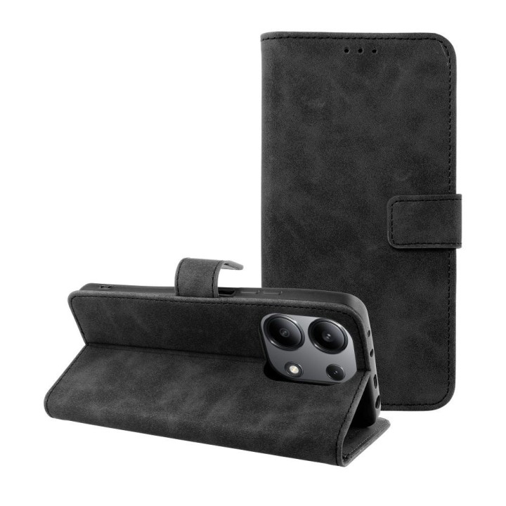 Чехол с клапаном для Xiaomi Redmi NOTE 13 4G Tender Book черный
