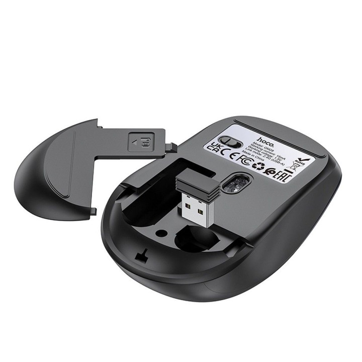 Wireless mouse Hoco 2.4G 1600 dpi GM28 black-grey