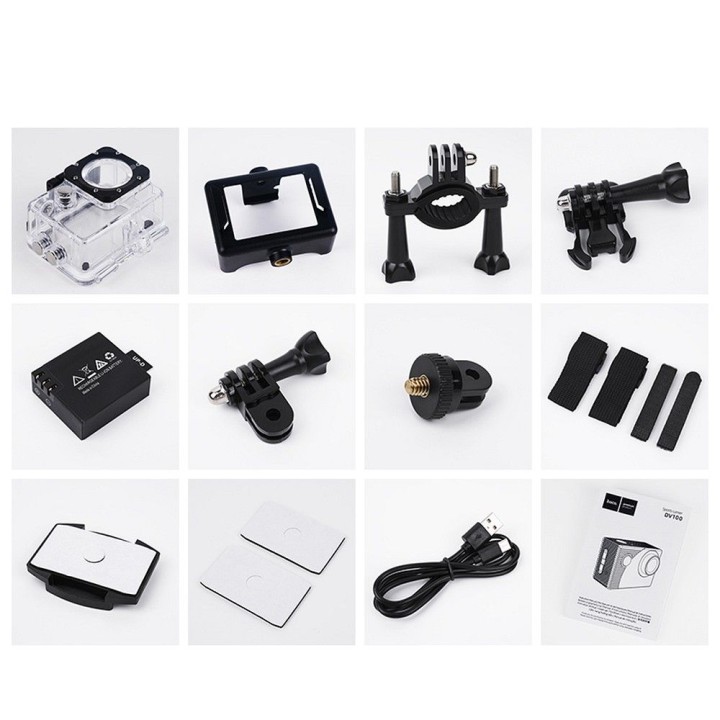 Sports camera Hoco with display 2" 1080P/30fps DV100 black