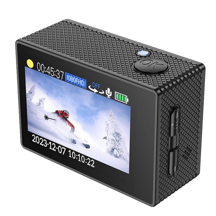 Sports camera Hoco with display 2" 1080P/30fps DV100 black