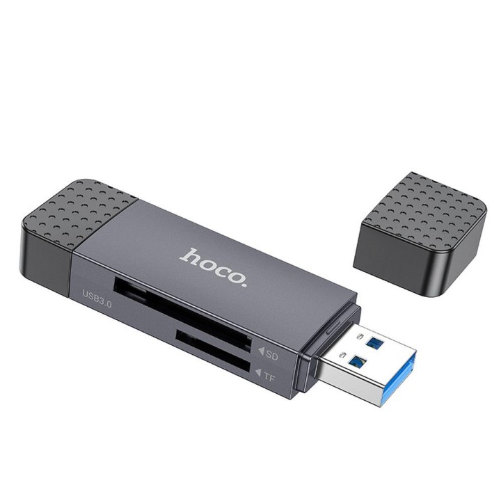 Card reader SD / TF Hoco USB A / USB C 3.0 HB45 grey