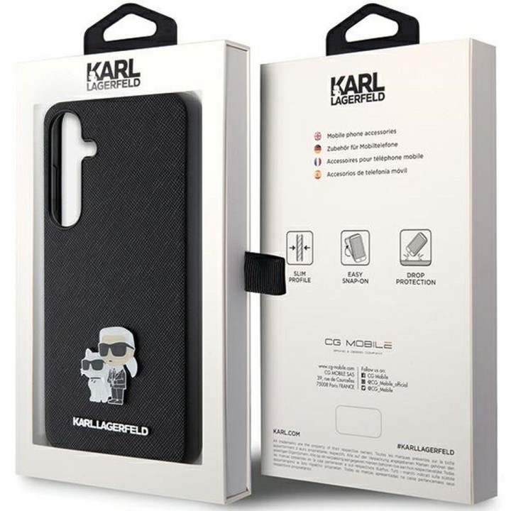 KARL LAGERFELD чехол для SAMSUNG S24 Plus KLHCS24MPSAKCMPK (SAFFIANO KC PIN) черный