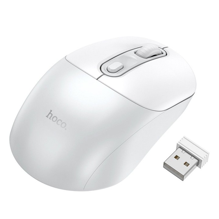 Wireless mouse Hoco 2.4G 1600 dpi GM28 white-grey