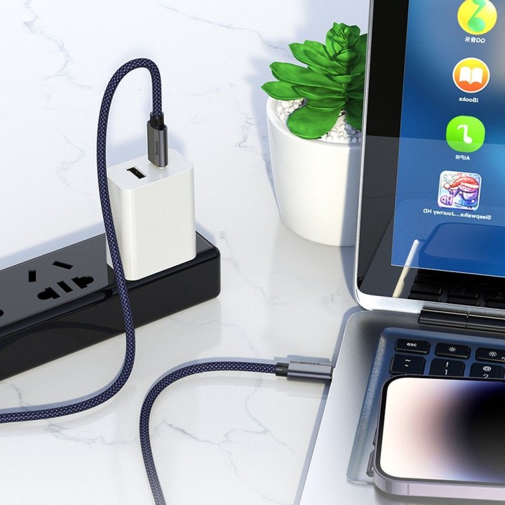 USB-C to USB-C cable Hoco QC3.0 PD 5A 240W 1,8 m U134 dark blue