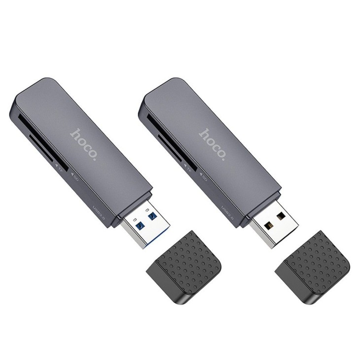 Кардрідер SD / TF Hoco USB A 2.0 HB45 сірий