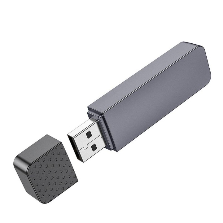 Кардридер SD / TF Hoco USB A 2.0 HB45 серый