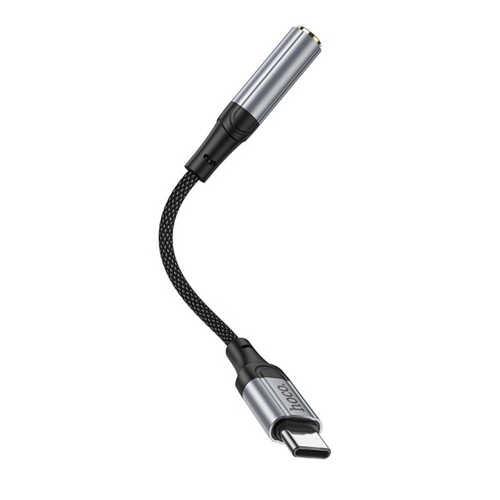 Адаптер AUX USB C – Jack 3,5 mm Hoco 0,12 m LS36 чорний