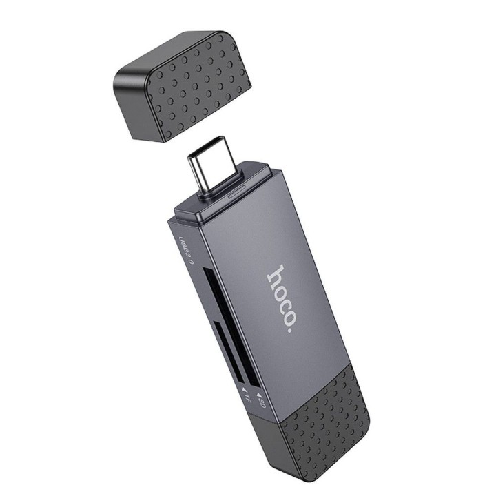 Card reader SD / TF Hoco USB A / USB C 2.0 HB45 grey