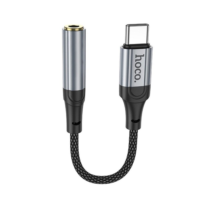 Адаптер AUX USB C – Jack 3,5 mm Hoco 0,12 m LS36 чорний
