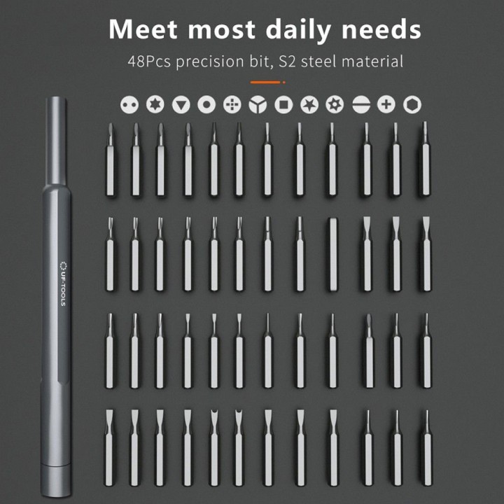 UF-TOOLS - precision screwdriver with interchangeable bits 48-in-1