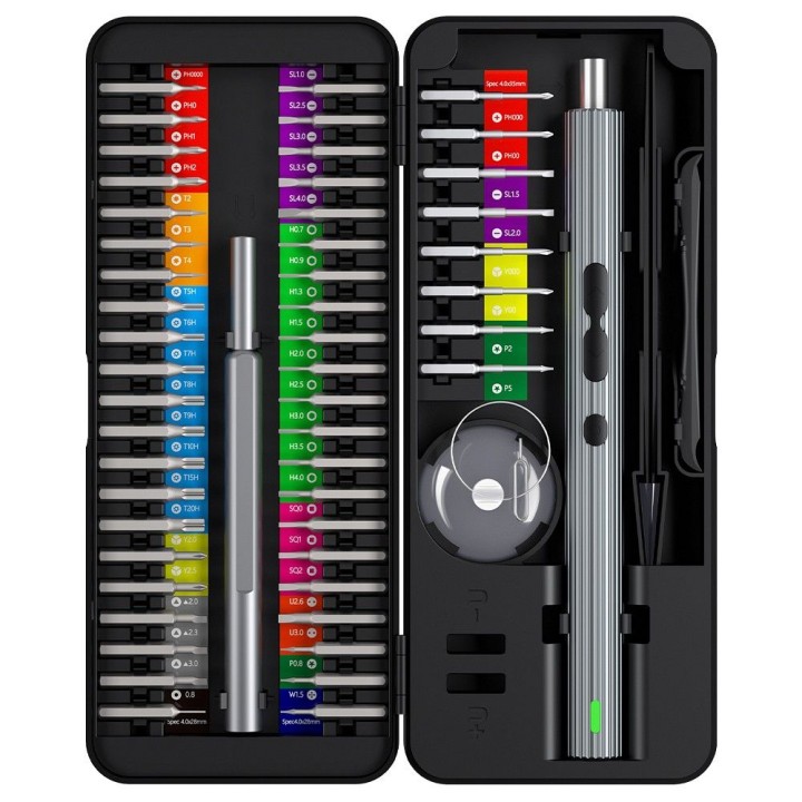 UF-TOOLS - electric screwdriver N20 with interchangeable bits and magnetizer 58-in-1