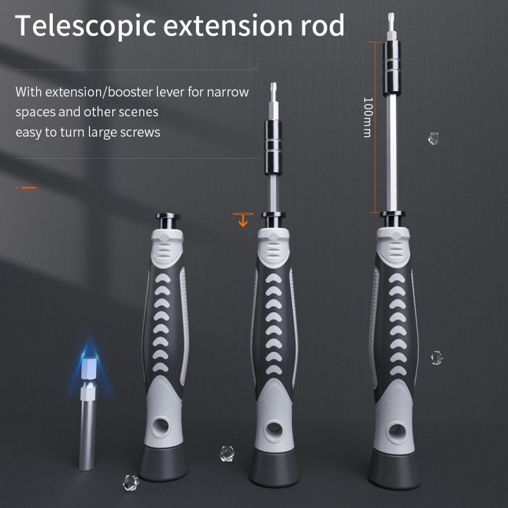 UF-TOOLS - precision screwdriver with interchangeable bits 130-in-1