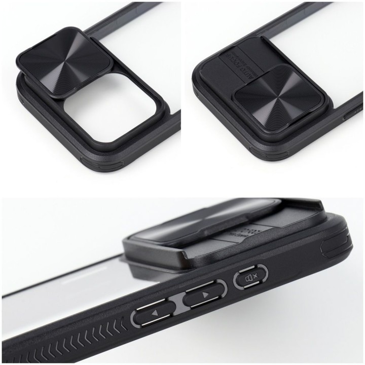 Etui na iPhone 15 PLUS Slider czarne