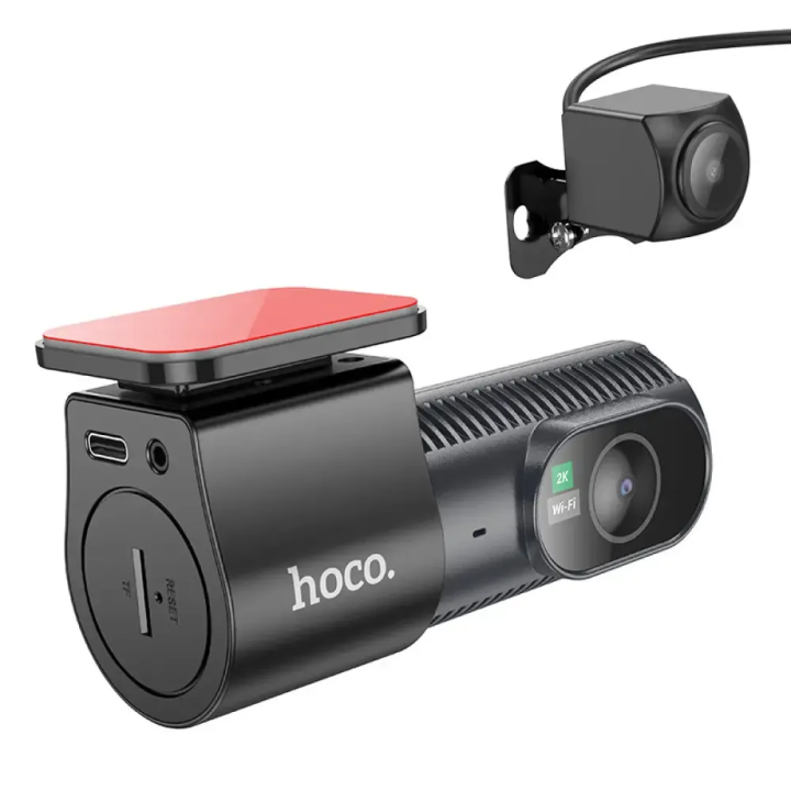 Car camera Hoco with display 1,47" 2K + rear camera 720P/25fps DV8 black