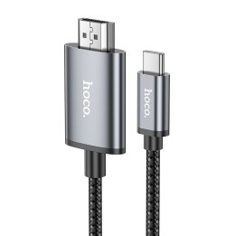 Кабель USB C для HDMI Hoco 4K 30Hz 2 m UA27 сталевий сірий