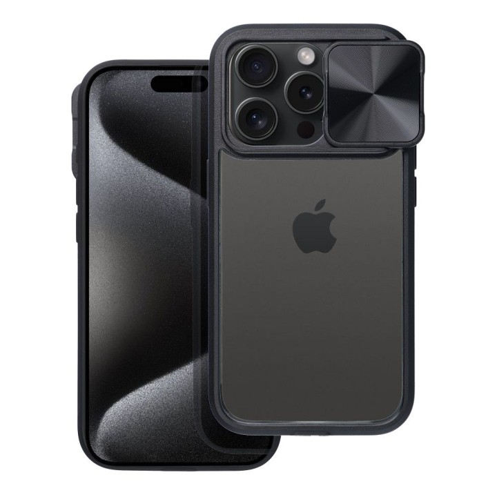 Etui na iPhone 15 PLUS Slider czarne